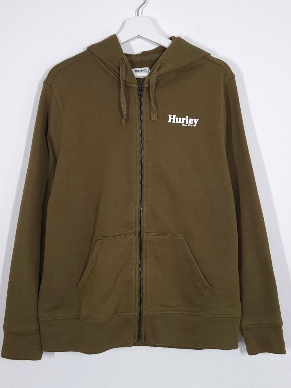 Hurley Olive Green Branded Logo Hoodie